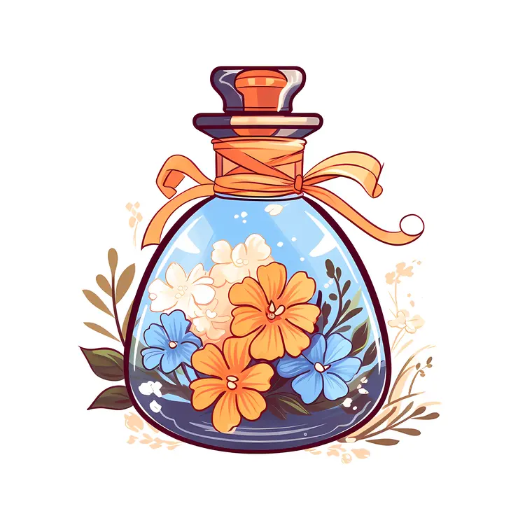 Decorative Bottle with Flowers for Special Occasions