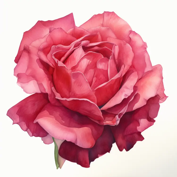 Beautiful Pink Rose Illustration