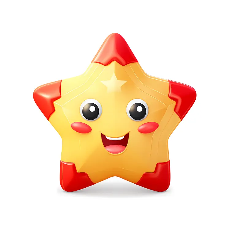 Cute Yellow Christmas Star