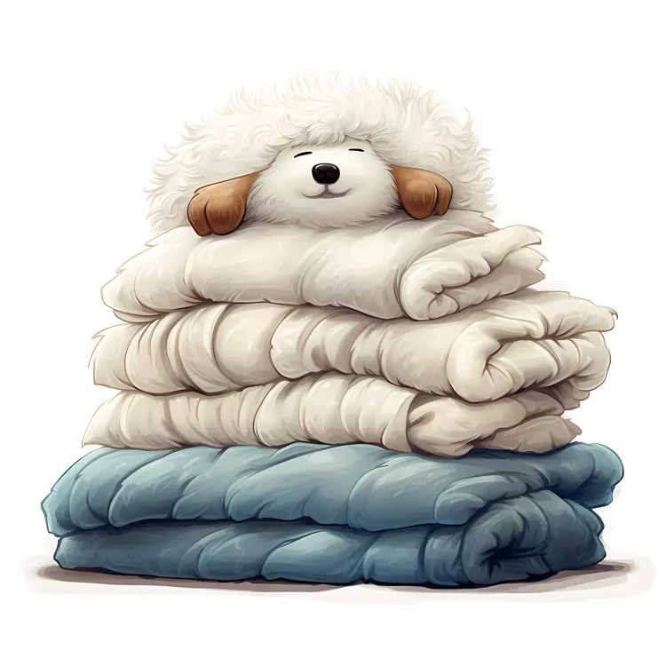 Adorable Stack of Blankets with Plush Toy