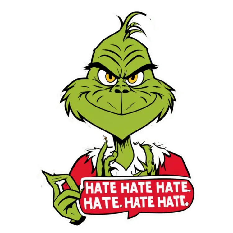 Grinch Hate Cartoon for Christmas