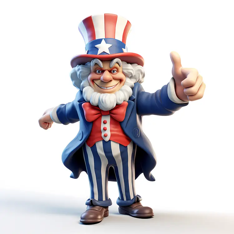 Uncle Sam in Patriotic Outfit