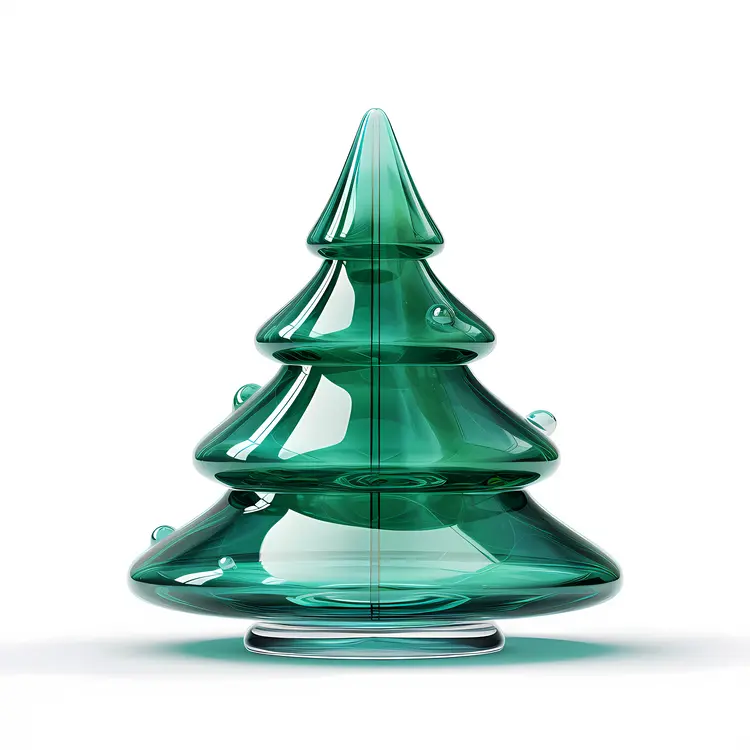 Green Glass Christmas Tree