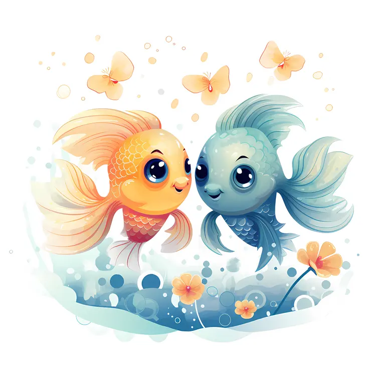 Cute Fish in Water