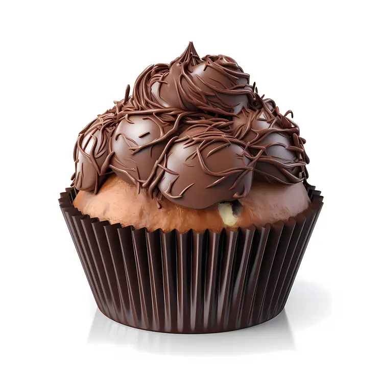 Single Chocolate Cupcake with Rich Frosting