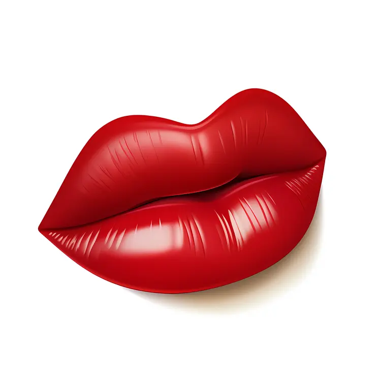 Glossy Red Lips Illustration