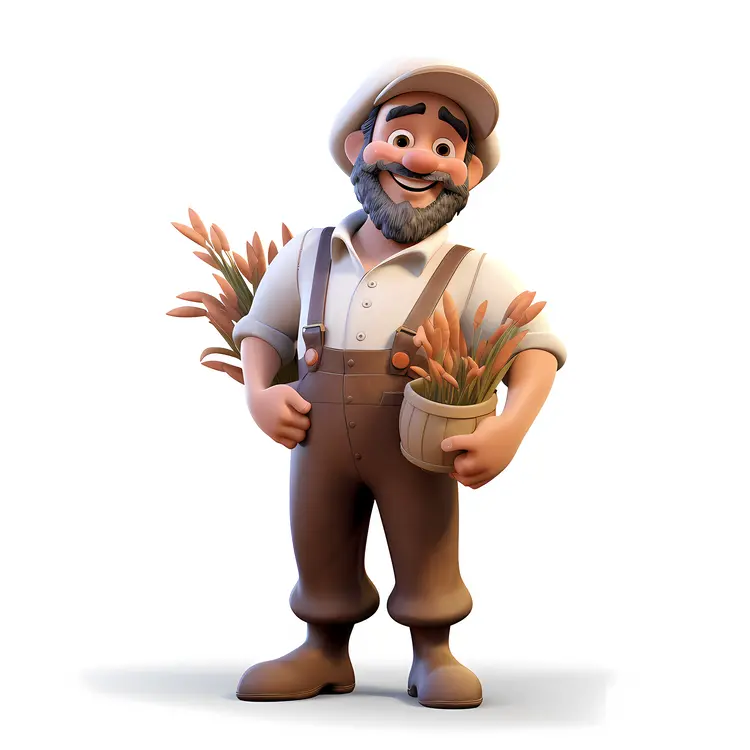 Farmer with Wheat in Hand