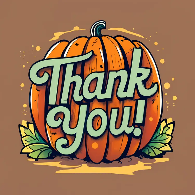 Thank You Pumpkin Drawing
