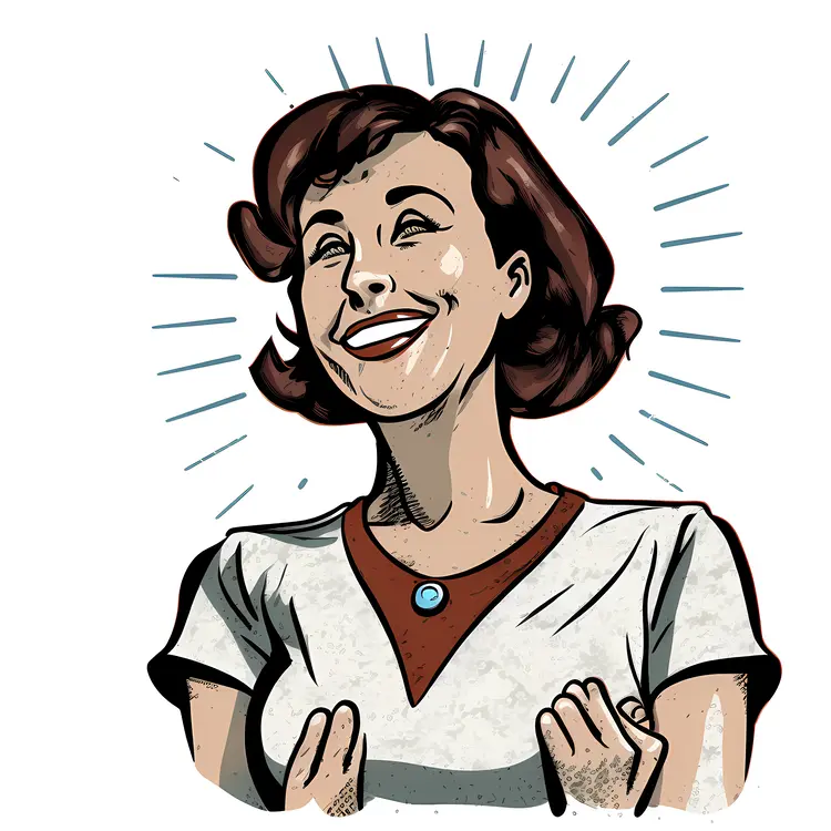 Happy Woman with Joyful Expression