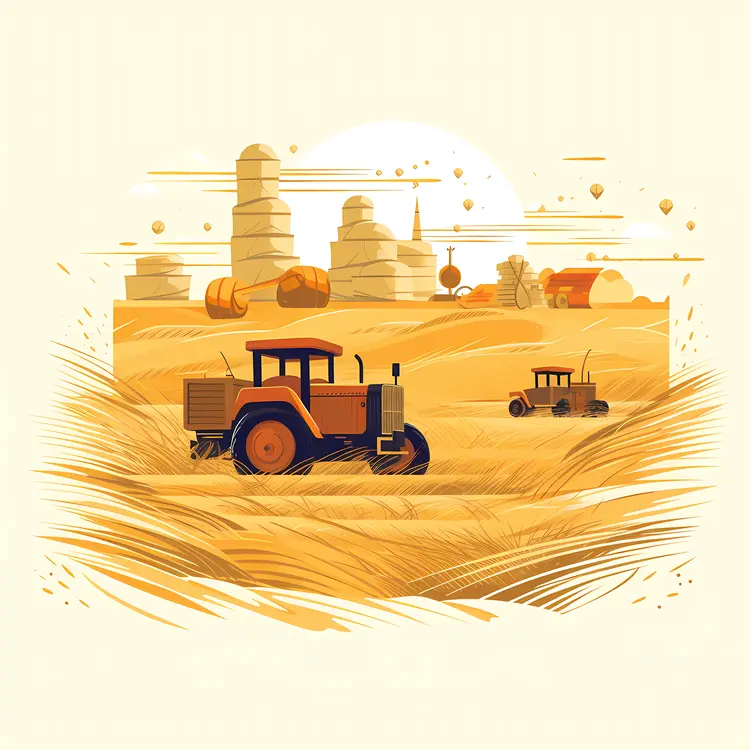Tractors Working in the Field