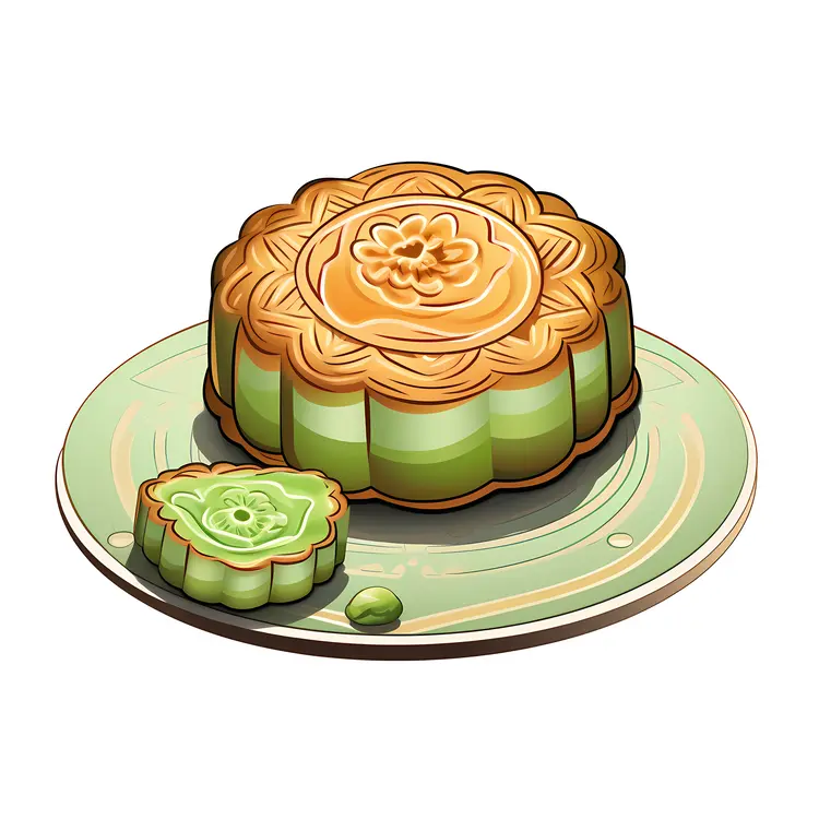 Traditional Mooncake for Mid-Autumn Festival Celebration