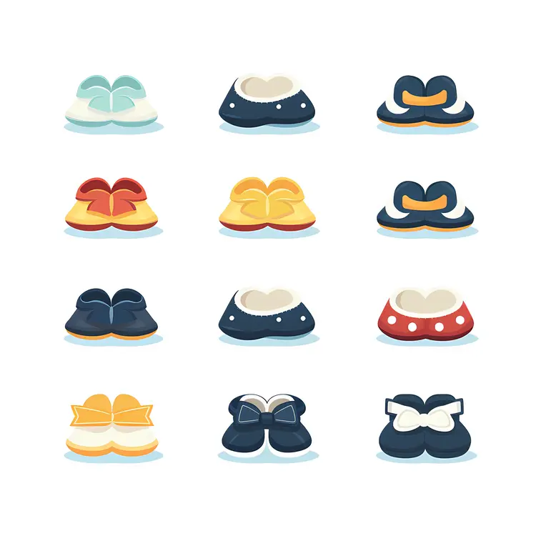 Collection of Various Baby Shoes