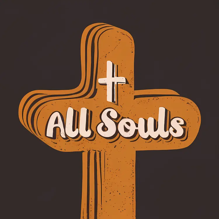 All Souls Day with Wooden Cross