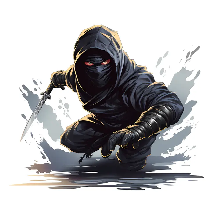 Stealthy Ninja with Knife