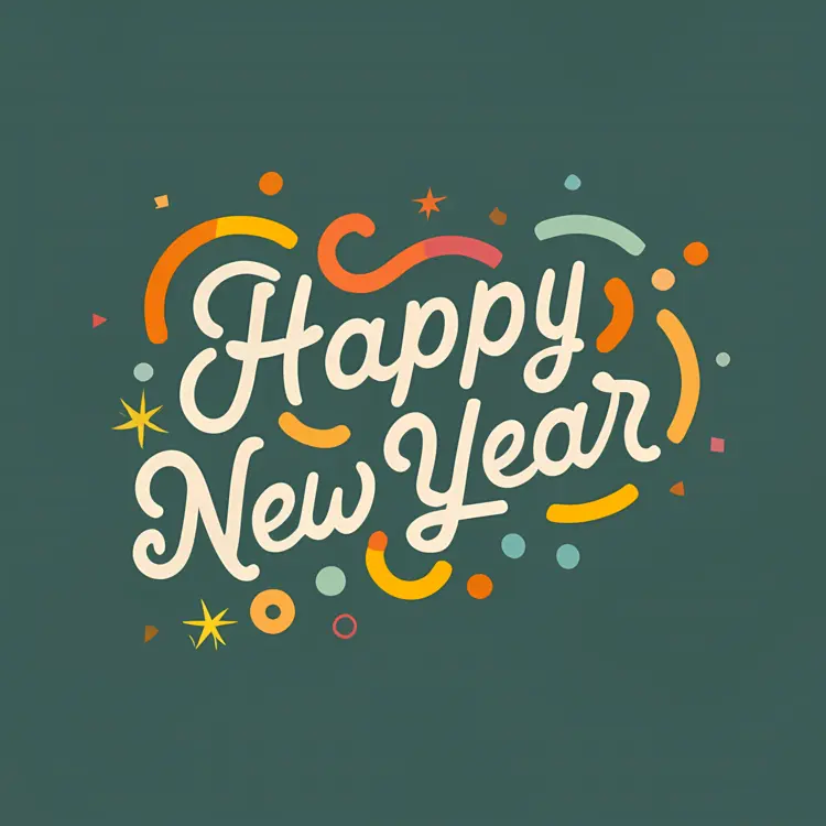 Happy New Year Celebration Card