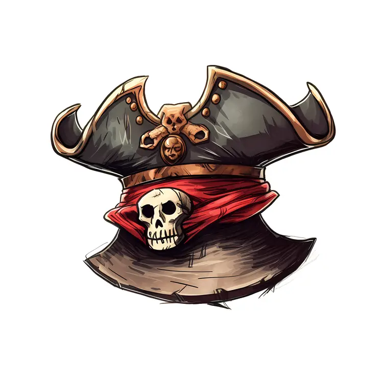 Pirate Skull with Hat