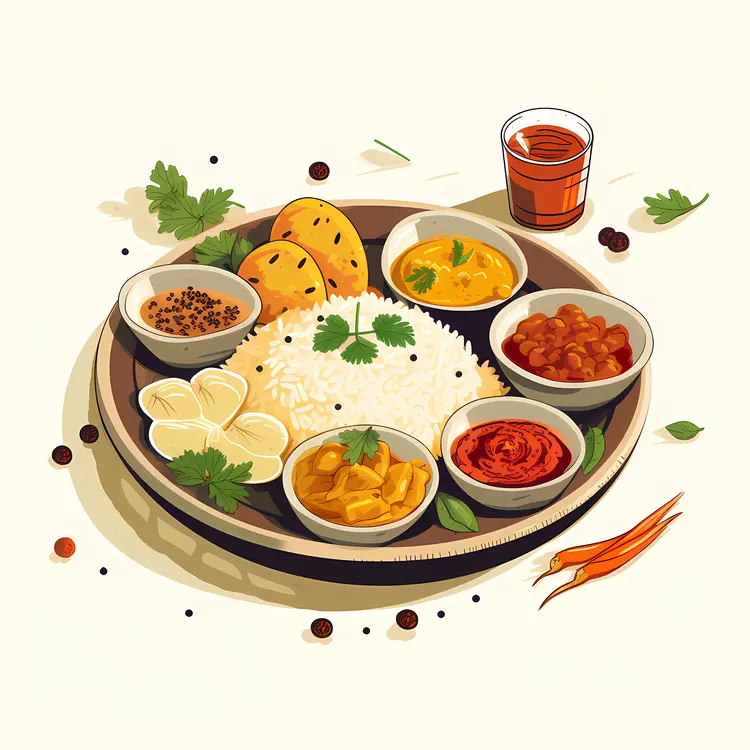 Rice Platter with Various Sides