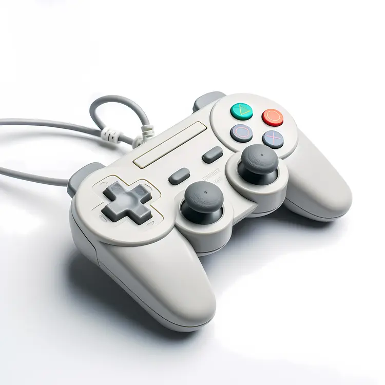 White Game Controller for Console Gaming