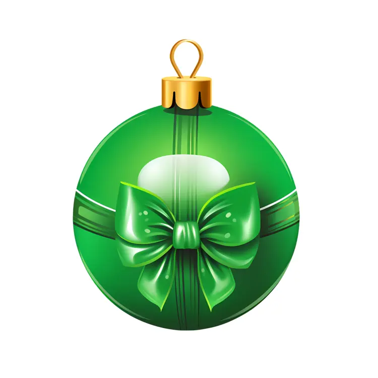 Green Bow Ornament for Christmas