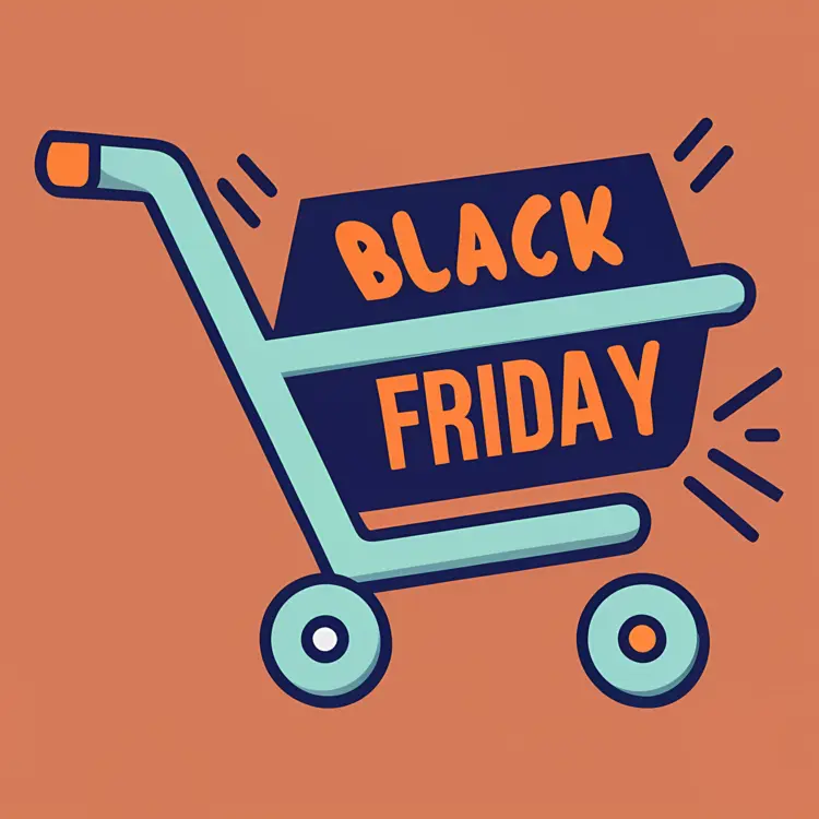 Beautiful cups for Black Friday concept