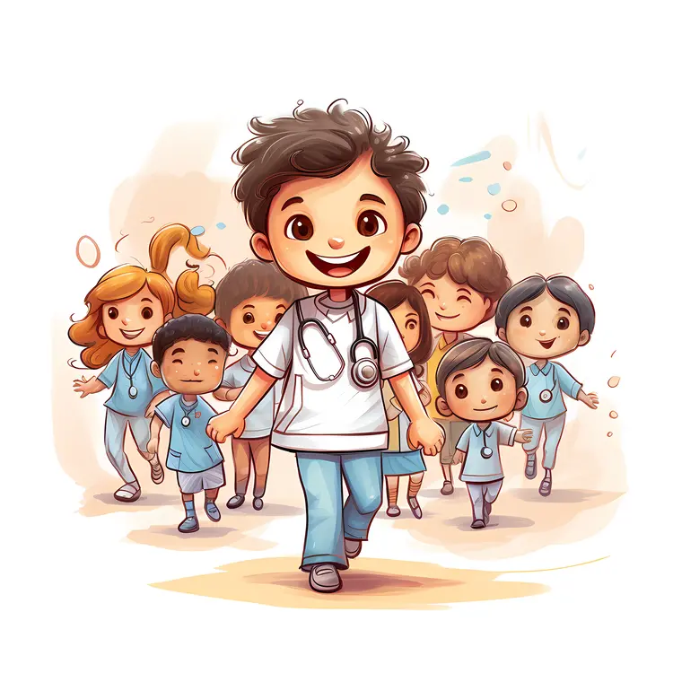 Doctor with Children