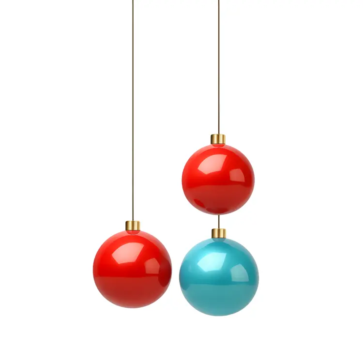 Red and Blue Christmas Ornaments
