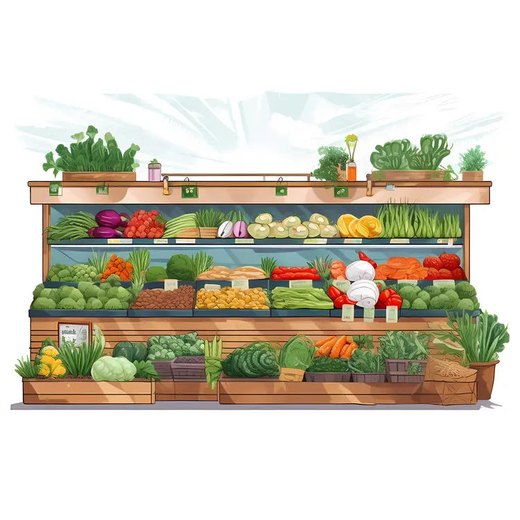 Fresh Vegetable Stand at the Market