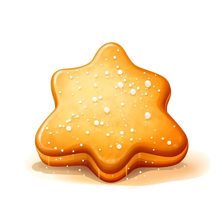 Golden Star Cookie with Icing