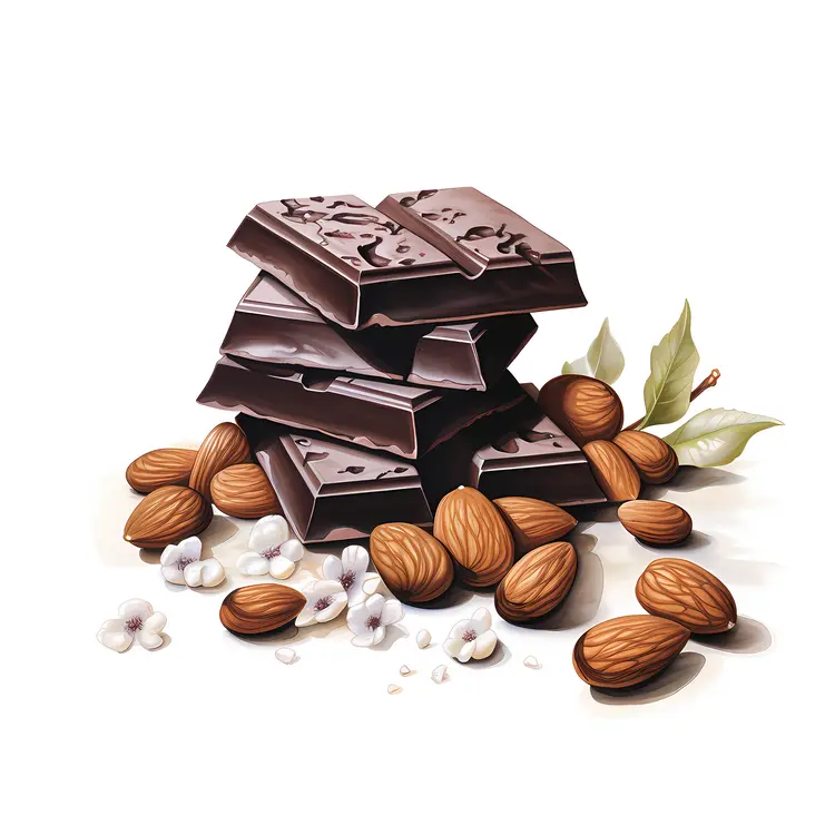 Delicious Chocolate with Almonds