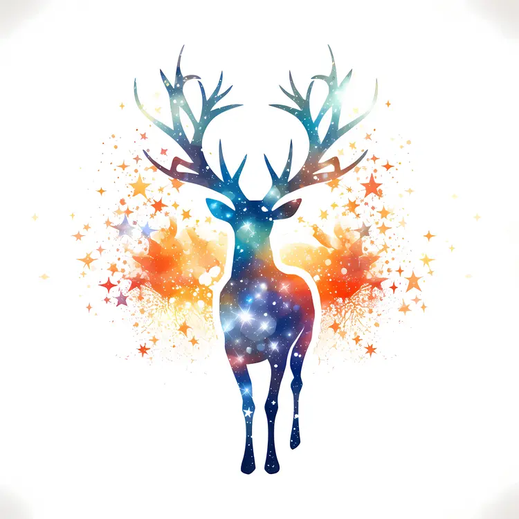 Starry Deer with Magical Glow