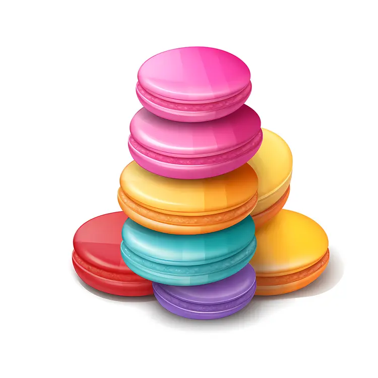 Stack of Colorful Macarons