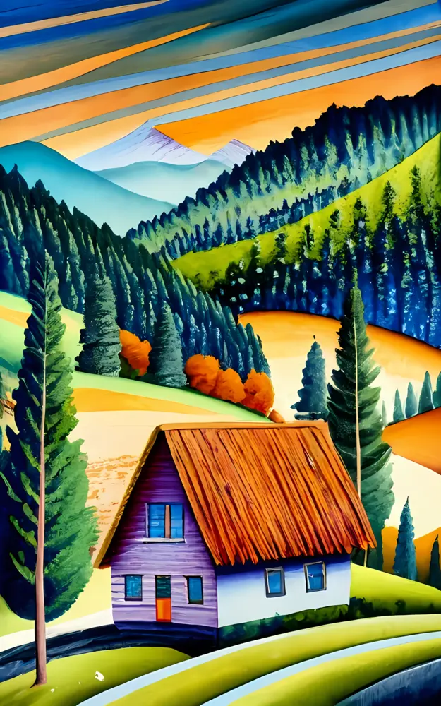 Colorful Mountain House