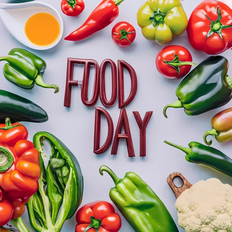Food Day Celebration with Colorful Peppers