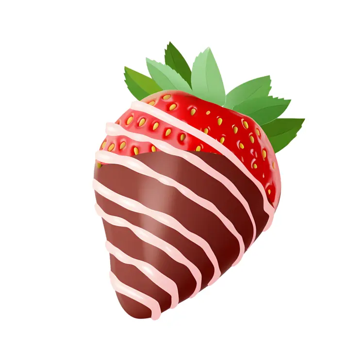 Strawberry with Chocolate Stripes
