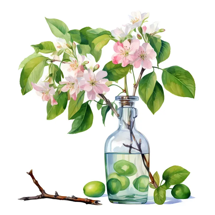 Beautiful Pink and White Blossoms in a Vase