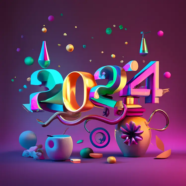 Colorful 3D 2024 Design