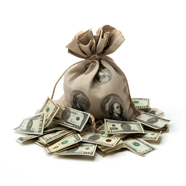 Bag of Money with Cash