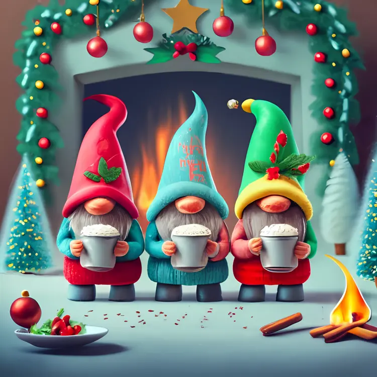 Christmas Gnomes with Hot Chocolate