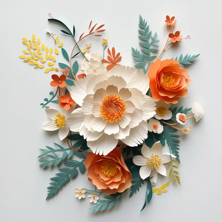 Beautiful Paper Flowers for Craft Decoration