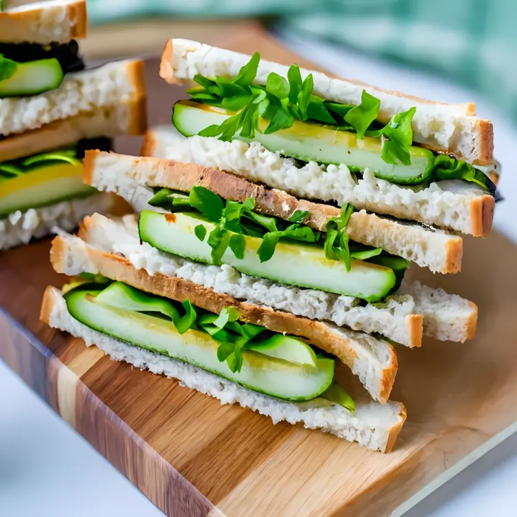 Cucumber Sandwich with Greens