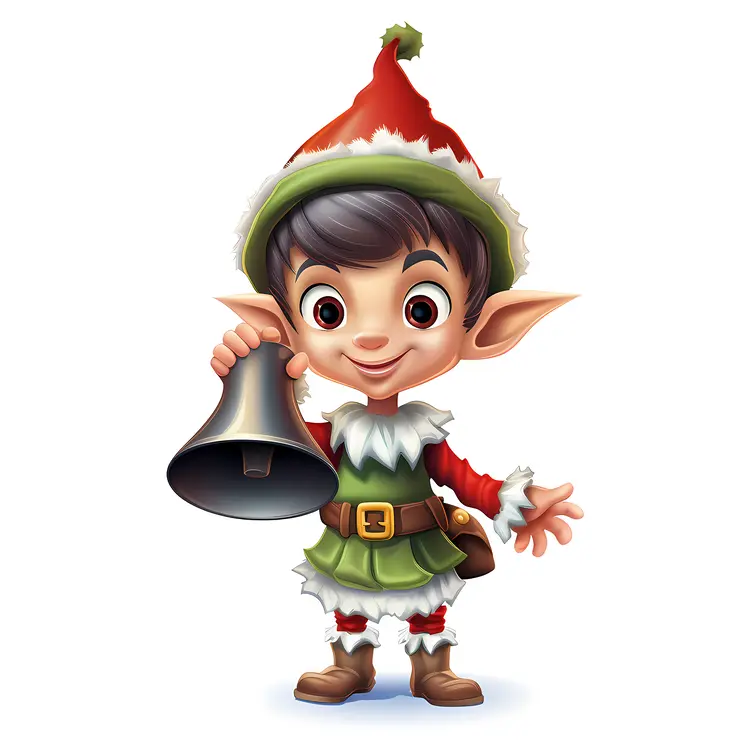 Elf Holding a Bell
