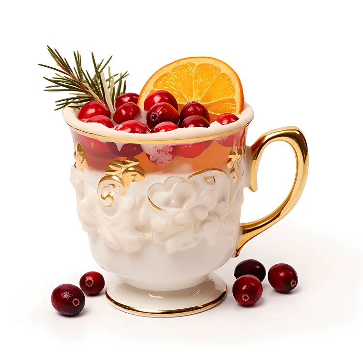 Festive Drink in Ornate Cup