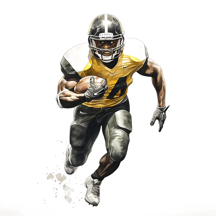Football Player in Yellow Uniform