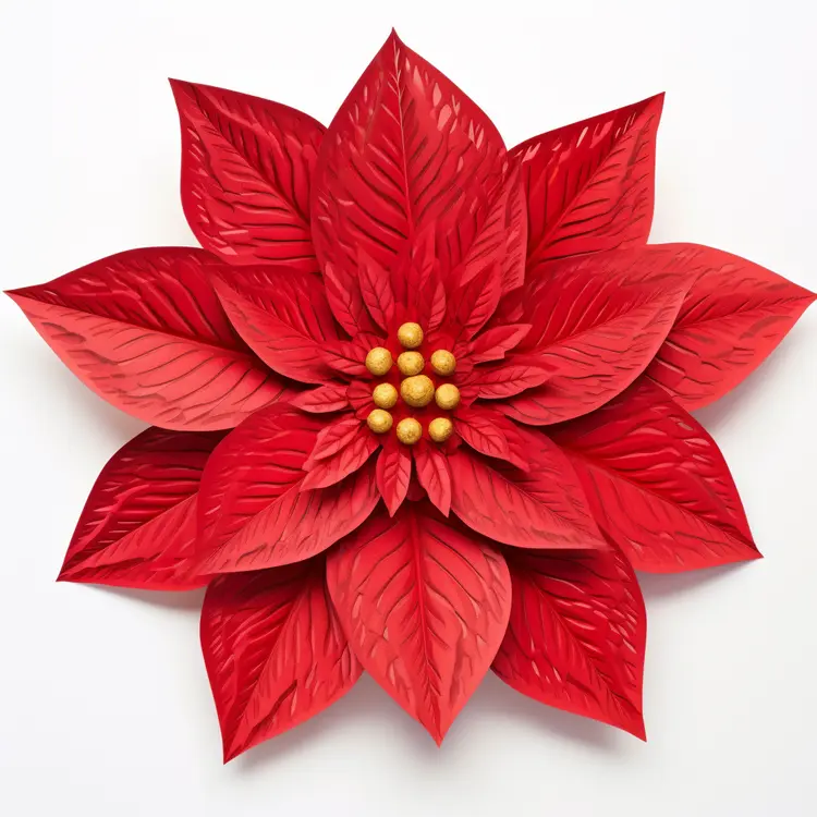 Beautiful Red Poinsettia for Christmas Decor