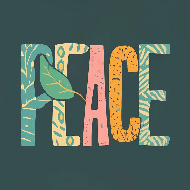 Patterned Peace Typography