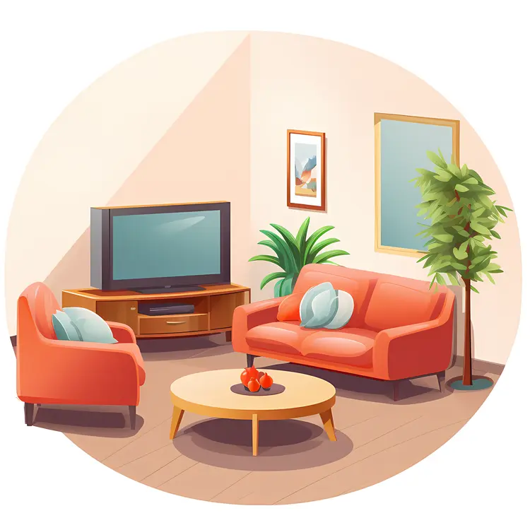 Cozy Living Room with Modern Furniture