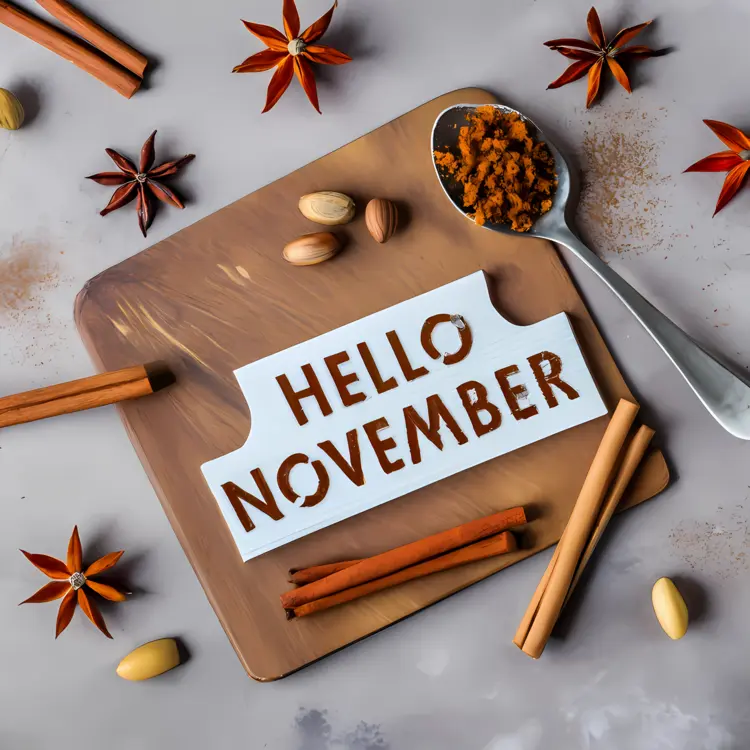 Hello November with Cinnamon and Spices