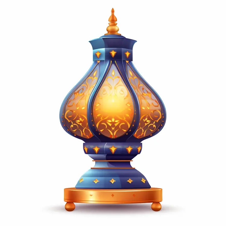 Beautiful Blue Lantern for Ramadan Celebration