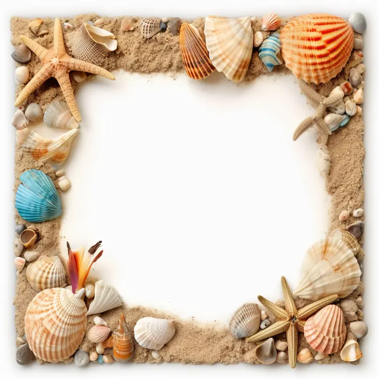 Beautiful Seashell Frame for Summer Vacation