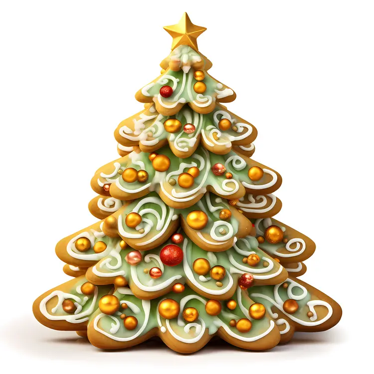Swirled Christmas Tree Cookie